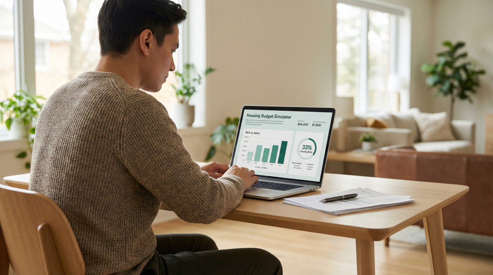 Simulateur calcul loyer salaire | Règle des 33% [2026]